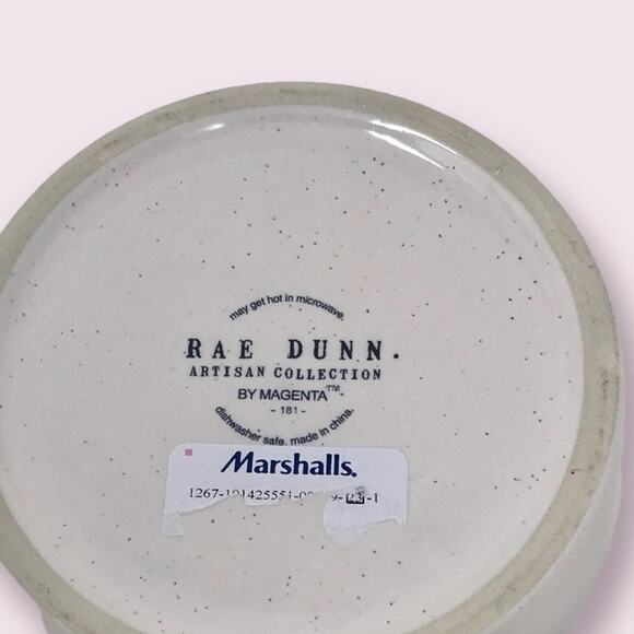 Rae Dunn NWT "JOY" Cream & Red Ceramic Pet Food Bowl Christmas Holiday - Picture 3 of 3